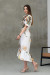 Платье «Лусия» белого цвета с принтом