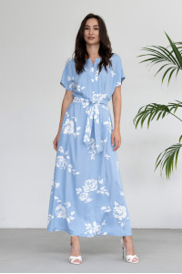 Сукня «Хенні» блакитного кольору з принтом
