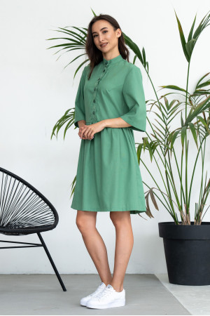 Платье «Тильда-мини с вышивкой» светло-зеленого цвета