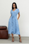 Blue Jocelyn dress with print