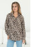 Cream-colored shirt "Aytana" with leopard print