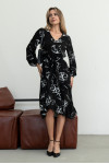 Adriana midi dress in black