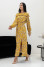 "Iolanta" dress in yellow with print