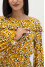 "Iolanta" dress in yellow with print
