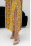 "Iolanta" dress in yellow with print