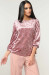 Велюровая блуза «Мирей» розового цвета 