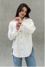Milk-colored Eilish velvet shirt