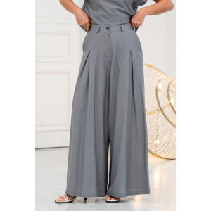"Brion" gray pants with print