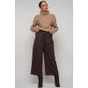 Chocolate-colored culottes 