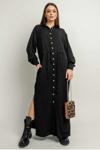 Платье-рубашка «Джади» черного цвета