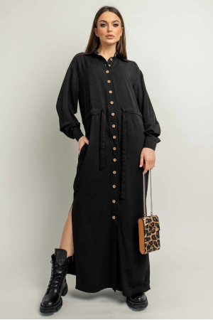 Платье-рубашка «Джади» черного цвета
