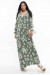 Платье «Лина» оливкового цвета с принтом