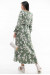 Платье «Лина» оливкового цвета с принтом