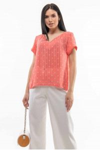 Блуза «Феджі» коралового кольору