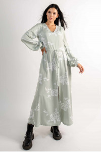 Платье «Несси» светло-оливкового цвета