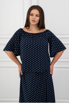 Blouse "Lucia" blue print