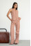 Cappuccino-colored Gerona linen vest