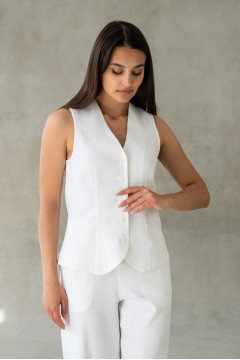 White "Gerona-linen" vest