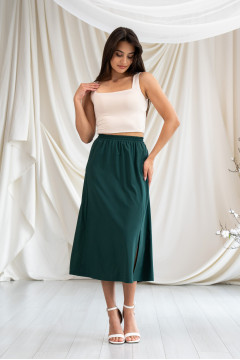 Emerald-colored skirt "Laria"