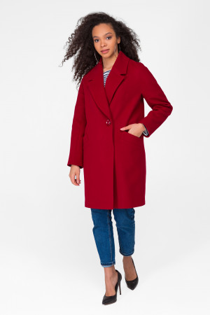 Женское пальто «Тейлор» бордового цвета