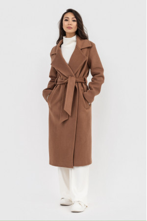 Жіноче пальто-халат «Олена» кольору кемел