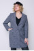 Жіноче пальто «Аїда» сіро-синього кольору