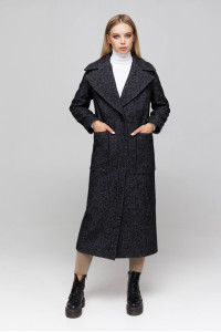 Жіноче пальто «Аїша» чорного кольору