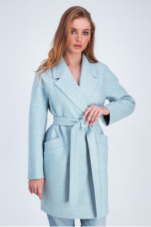 Женское пальто «Астрид» голубого цвета