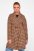 Женское пальто «Астрид» коричневого цвета с принтом-звезды