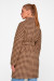 Жіноче пальто «Астрід» коричневого кольору з принтом-зірки