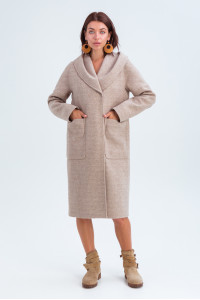 Женское пальто «Лаура» бежевого цвета