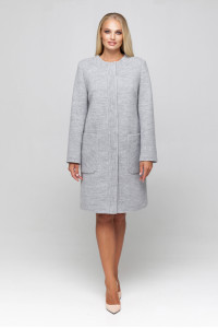 Жіноче пальто «Ліді» світло-сірого кольору
