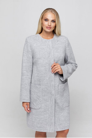 Жіноче пальто «Ліді» світло-сірого кольору