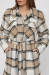 Женское пальто-рубашка «Эван» бежевого цвета