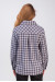 Женское полупальто-рубашка «Флоранс» серо-синего цвета