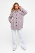 Женское пальто-рубашка «Эйда» цвета марсала в клеточку