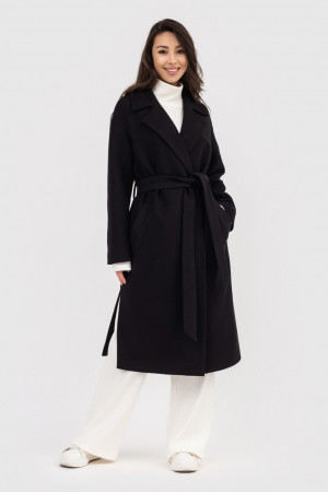 Жіноче пальто «Аміна» чорного кольору