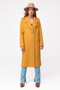 Женское пальто «Жюли» желтого цвета