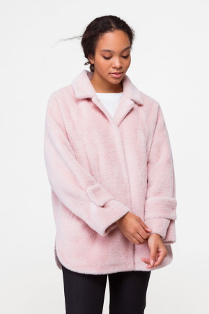 Женское пальто «Даймонд» розового цвета