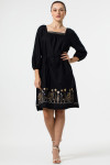 Вышитое платье «Беата» черного цвета