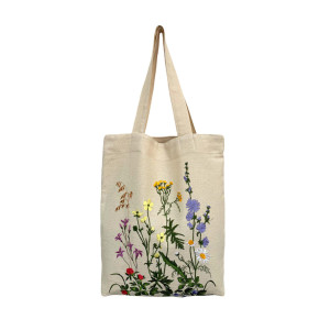 Embroidered shopper bag "Riznotravya" beige