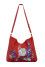 Embroidered Gerbera bag in red
