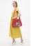 Embroidered Gerbera bag in red
