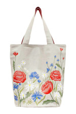 Embroidered bag "Watercolor" beige