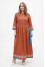 Embroidered dress "Marrakesh" in terracotta color
