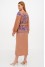 Embroidered dress "Lavandula" caramel color