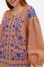 Embroidered dress "Lavandula" caramel color