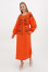 Embroidered dress "Lavandula" in orange color