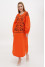 Embroidered dress "Lavandula" in orange color
