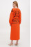 Embroidered dress "Lavandula" in orange color